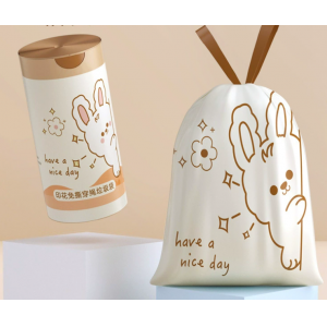 厨房垃圾袋加厚带抽绳免撕